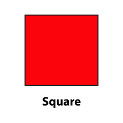 Square red color vector image