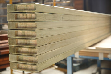 Glue laminated and empregnated wood 