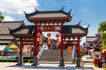 temple surroundings in suphanburi, thailand