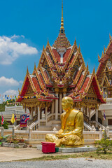 temple surroundings in suphanburi, thailand