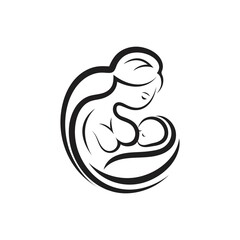 Mother day baby logo