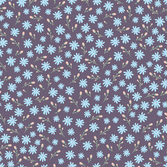 Floral seamless pattern. Pretty flowers. Printing with small pink flowers. Ditsy print. Cute spring background. elegant template for fashionable printers