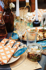 boho style wedding decor.camper style.eco style home decor and coziness concept