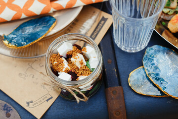 boho style wedding decor.camper style.eco style home decor and coziness concept