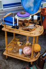 boho style wedding decor.camper style.eco style home decor and coziness concept