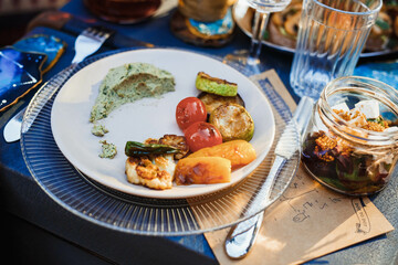 boho style wedding decor.camper style.eco style home decor and coziness concept