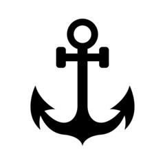 Anchor icon Flat logo Pictogram Symbol vector illustration