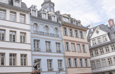 Fototapeta na wymiar Frankfurt July 2021: Hausfassade
