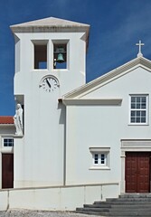 Fototapeta na wymiar Traditional church in Foz de Arelho, Centro - Portugal