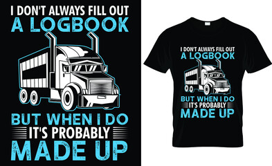 trucker vintage, retro, effect typography t shirt design for truck driver and trucker wife, son, daughter 