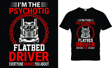 trucker vintage, retro, effect typography t shirt design for truck driver and trucker wife, son, daughter 