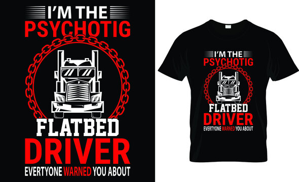 trucker vintage, retro, effect typography t shirt design for truck driver and trucker wife, son, daughter 