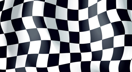 Waving Racing Or Finish Flag Background