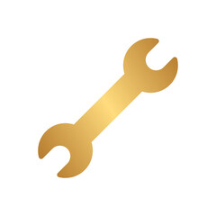 Wrench icon with gold gradient