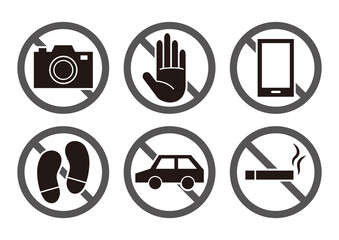 禁止アイコンのセット