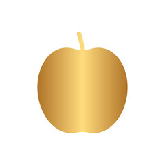 Apple icon with gold gradient