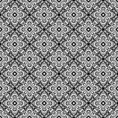Fototapeta premium Abstract geometric pattern.A seamless vector background. White and black ornament. Graphic modern pattern. Simple lattice graphic design.Great design for fabric,textile,cover,wrapping paper,background
