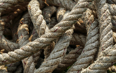 old rope texture stacked as background	