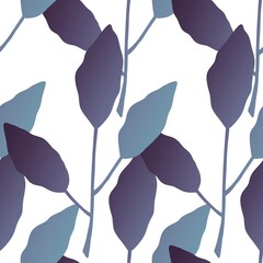 Seamless floral pattern with leaves for fabrics and textiles