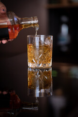 グラスに注がれるウィスキー　alcohol