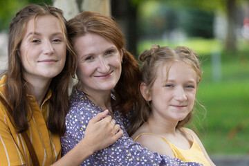happy family outdoors