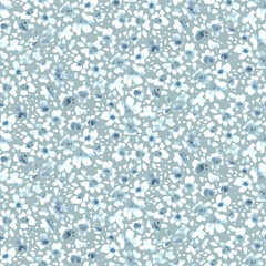 Watercolor vintage retro polka dot buds of small flowers. Print for fabric, textile, wallpaper, covers, packaging, paper