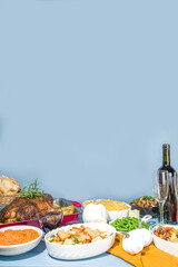 Thanksgiving dinner table