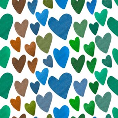 Seamless valentines pattern with hearts for postcard and gifts and cards 