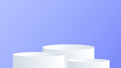 Product display with white podium on blue  background fresh mind , illustration Vector EPS 10