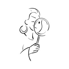 Stick figures: a very simple line illustration of a person in different life situations, hand-drawn with a graphic brush. Caricatures from people's lives.