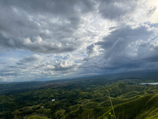 The Binabaje Hills of Brgy. Cambaol in Alica Municipality are featured in the Alicia Panoramic Park. The 400-meter-high hills are covered in tropical perennial grasses known as Cogon.