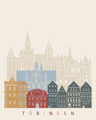 Fototapeta premium Tubingen skyline poster