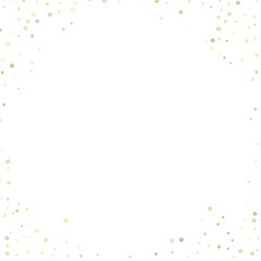 Gold Glitter Stars. Luxury Shiny Confetti.