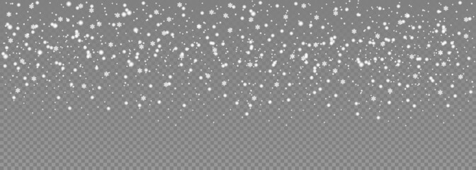 Isolated Falling Snow Effect. Snow flake template isolated. Vector illustration EPS 10