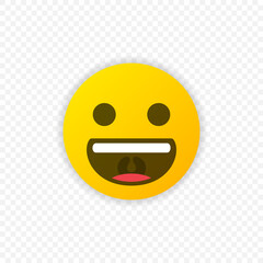 Smile Emoticon Vector icon. Positive smiling emoji symbol isolated. Vector illustration EPS 10