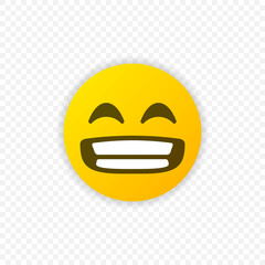 Laughing emoticon. Laughing emoji icon isolated. Vector EPS 10