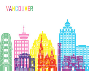 Obraz na płótnie Canvas Vancouver skyline poster