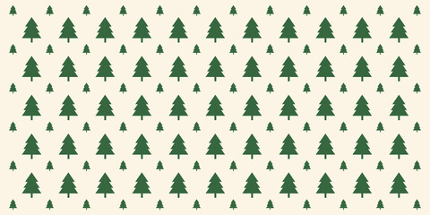 Seamless Pine Trees Texture - Vector Background Design