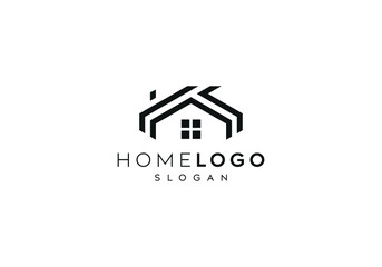 Abstract creative home icon, house logo design, home icon vector logo design
