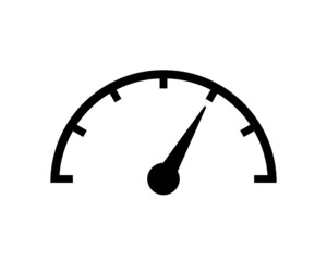 Speed speedometer or tachometer icon. Measuring speed symbol isolated. Vector EPS 10