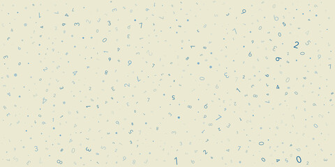 Various Colorful Randomly Placed, Sized and Oriented Numbers Pattern - Texture, Background, Design Element in Editable Vector Format