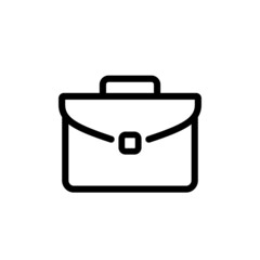 Briefcase vector icon. Briefcase black line icon isolated on white background. Suitcase black symbol. Vector EPS 10