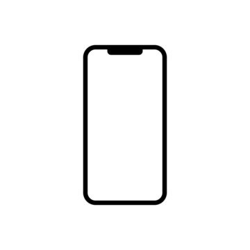Black Smartphone display isolated on white background. Vector illustration EPS 10