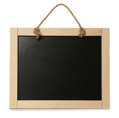 Clean small black chalkboard isolated on white