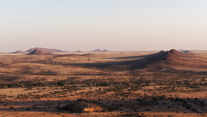 Fototapeta na wymiar Beautiful sunrise in Spitzkoppe, Namibia