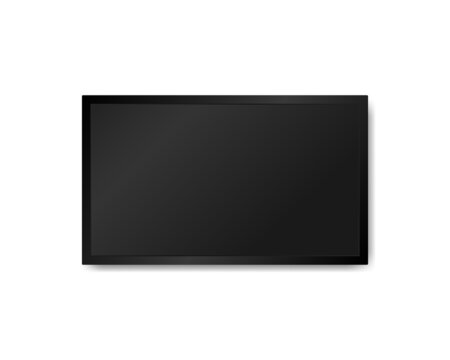 TV, modern blank screen lcd, led. Isolated on white background. Vector illustration EPS 10