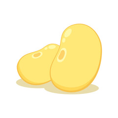 Soybean vector. Soybean on white background. free space for text.