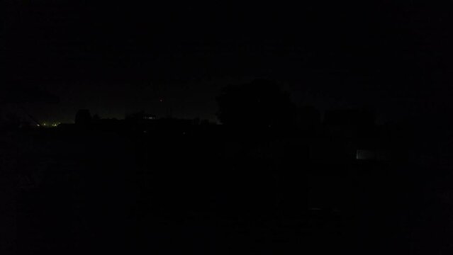 Great Night Flight Aerial view of Kala Shah Kako Punjab Pakistan