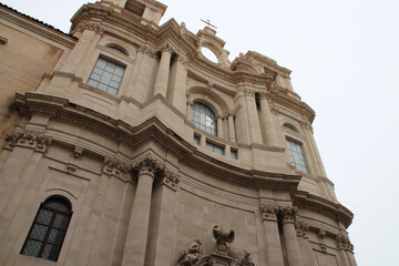 baroque church (ss. trinità) in catania in sicily (italy)