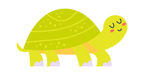 Turtle animal Childish Design. Vector illustration